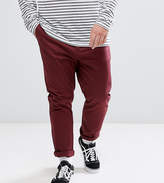 Thumbnail for your product : ASOS Plus Slim Chinos In Dark Burgundy