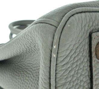 Hermès Birkin 25 Green Leather Handbag (Pre-Owned)