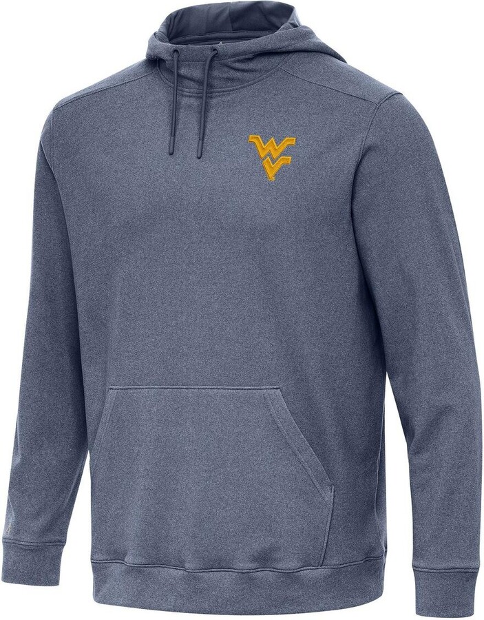 Antigua Men's Heather Navy West Virginia Mountaineers Cloud Pullover Hoodie