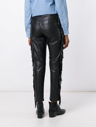 Jeremy Scott cropped leather trousers