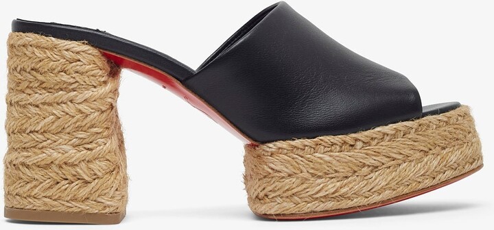 Calakala 85 black leather espadrilles