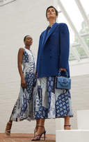 Thumbnail for your product : Oscar de la Renta Patchwork Silk Midi Dress