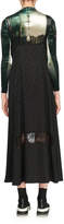 Thumbnail for your product : Stella McCartney JH Lynch Tina Long-Sleeve Velvet Top Attached Floral-Print & Lace Silk Cami Dress