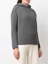 Thumbnail for your product : Fedeli Rib-Knit Hooded Jumper