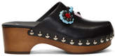 Fendi - Chaussures à talons hauts de style sabots noires 'Fendi Faces'