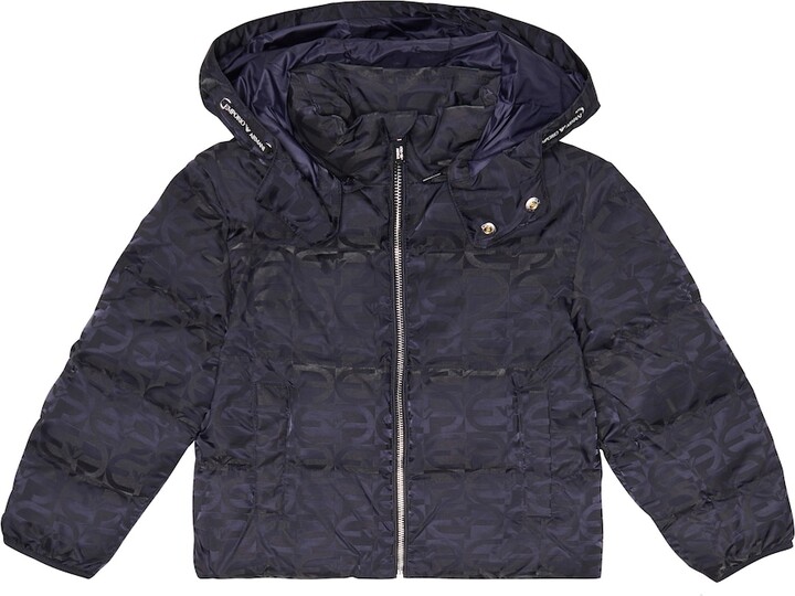 Emporio Armani Kids Logo-print hooded padded jacket