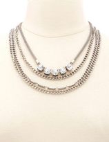 Thumbnail for your product : Charlotte Russe Layered Rhinestone Chain Collar Necklace