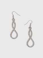 Thumbnail for your product : Evans Silver Sparkle Twist Earrings