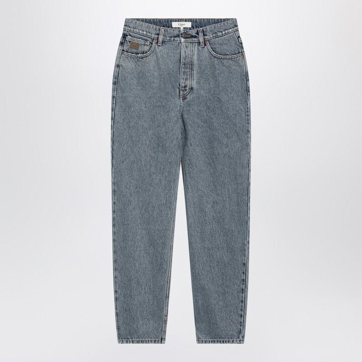 Chloé Light Indigo High-Waisted Tapered Jeans