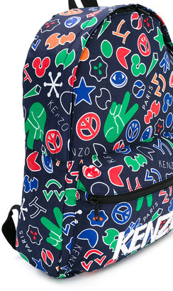 Kenzo Kids symbols printed backpack