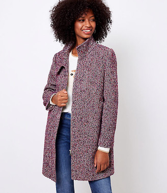 petite herringbone coat