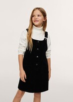 Thumbnail for your product : MANGO Buttons corduroy pinafore dress
