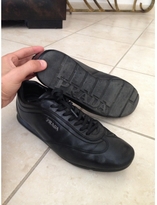 Thumbnail for your product : Prada Black Leather Trainers