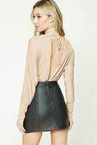 Thumbnail for your product : Forever 21 FOREVER 21+ Surplice Tie-Back Bodysuit