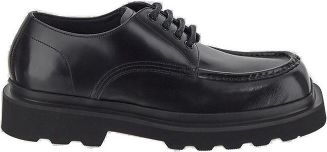 Dolce & Gabbana Square Toe Lace-Up Shoes