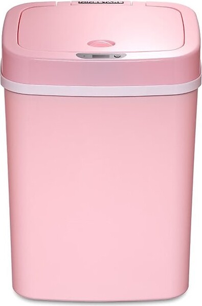NineStars Nine Stars Plastic Sensor Trash Can, 3.2-Gallon, Pink (DZT-12-5PK)