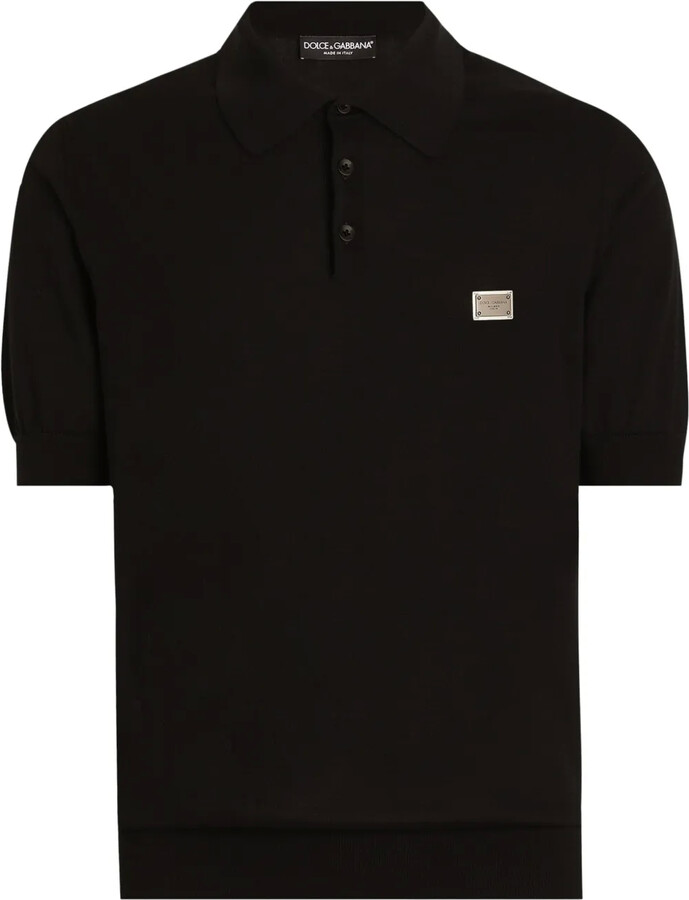 Dolce & Gabbana Logo-Plaque Polo Shirt