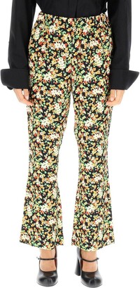 Marni Floral-printed High-waist Trousers