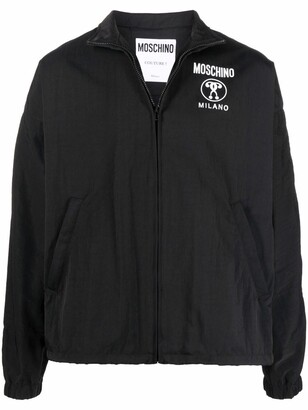 Moschino Logo-Stripe Bomber Jacket