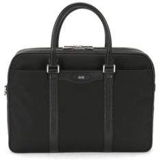 HUGO BOSS Nylon Leather Workbag Signature L D Doc One Size Black
