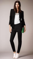 Thumbnail for your product : Burberry Bonded Crêpe Straight Leg Trousers