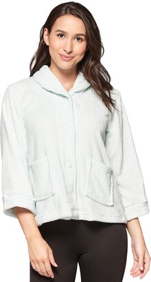 Casual Moments Womens Bed Jacket with Shawl Collar