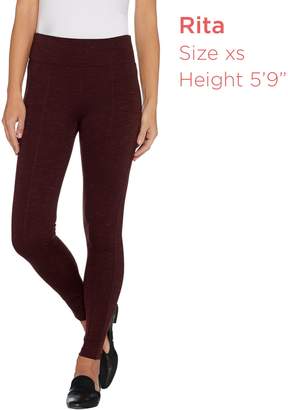 Laurie Felt Pull-On Ponte Pants with Flat Waistband