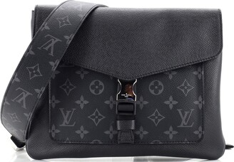 Louis Vuitton Outdoor Flap Messenger Monogram Taigarama Black 229114167