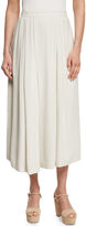 Thumbnail for your product : Eileen Fisher Wide-Leg Pleated Silk Ankle Pants