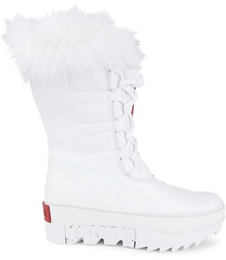 Sorel Joan of Arctic Next Faux Fur-Trimmed Patent Leather Boots