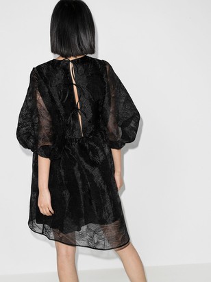 Cecilie Bahnsen Mabel sheer puff-sleeve dress