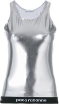 Thumbnail for your product : Paco Rabanne Metallic Fitted Tank Top