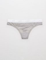 Thumbnail for your product : American Eagle Aerie Logo Vintage Lace Thong