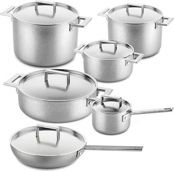 Mepra Attiva 12-Piece Cookware Set in Silver