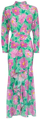 Rixo Cherie floral silk maxi dress