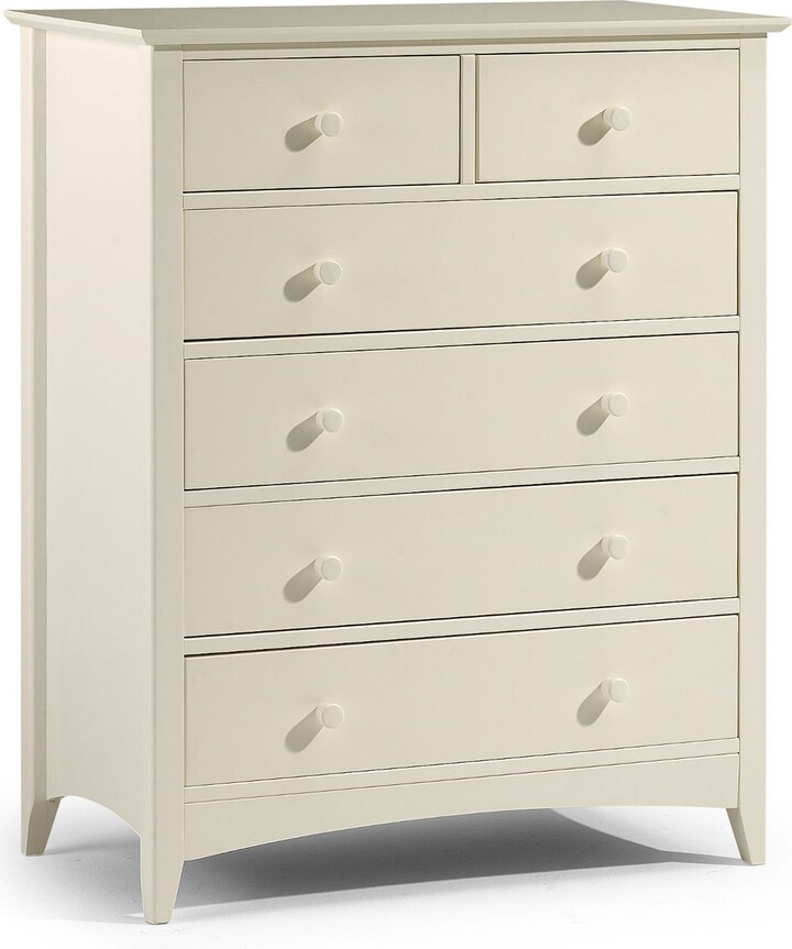 Dunelm Cameo 6 Drawer Chest, Stone White & Pine White ShopStyle