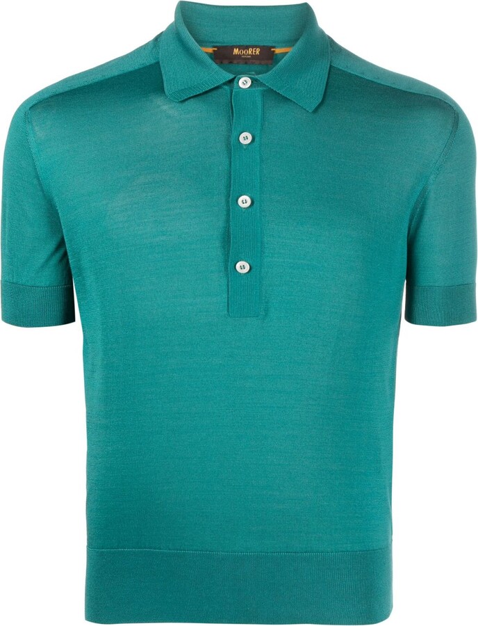 Moorer Satin Silk Polo Shirt - ShopStyle