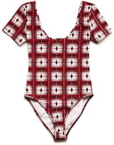 Thumbnail for your product : Forever 21 Plaid & Tribal Print Bodysuit