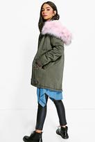 Thumbnail for your product : boohoo Olivia Boutique Faux Fur Lined Parka