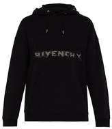 Thumbnail for your product : Givenchy Faded Logo Print Cotton Hooded Sweatshirt - Mens - Black