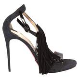 Thumbnail for your product : Christian Louboutin Navy Patent leather Sandals