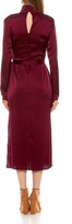 Thumbnail for your product : Alexia Admor Mock Neck Long Sleeve Draped Midi Dress