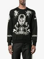Thumbnail for your product : Alexander McQueen Skull Print Knitted Sweater