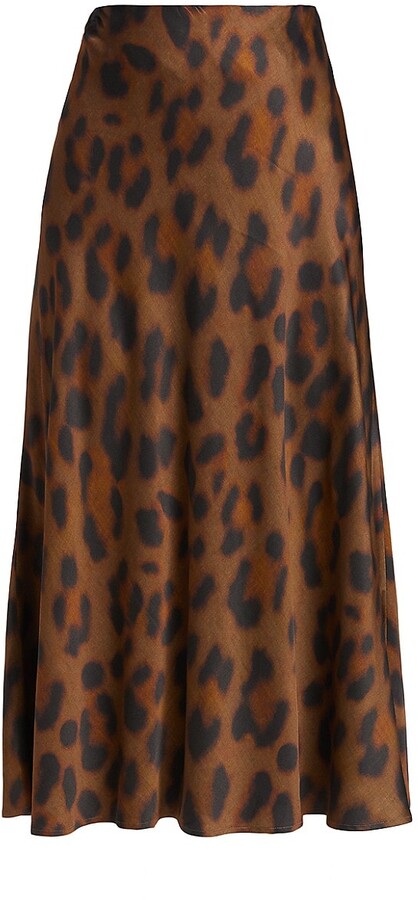 leopard print midi skirt shopstyle