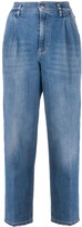 Thumbnail for your product : RED Valentino High-Waisted Cropped Jeans