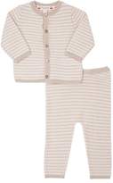 Thumbnail for your product : Bonpoint Striped Cashmere Cardigan & Pant Set