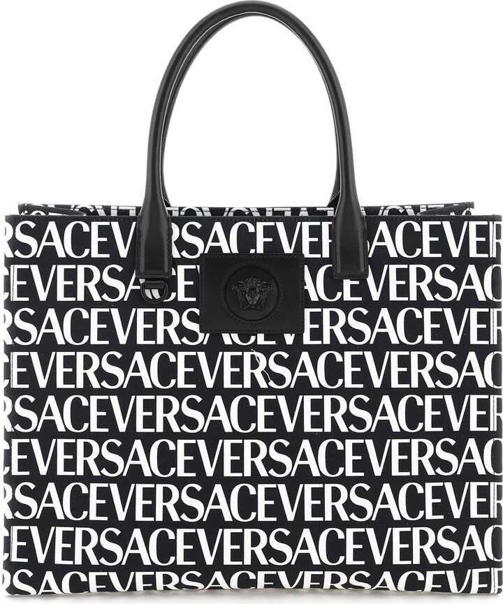 Versace All Over Logo Large Tote Bag - ShopStyle