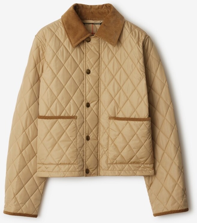 Burberry Cropped Quilted Nylon Jacket Size: XS