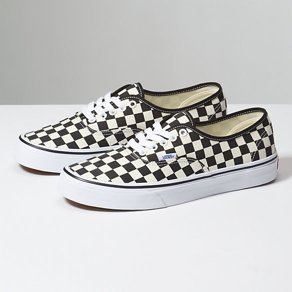 black and white checkered shoes