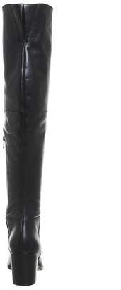 Office Know It All Over the Knee Boots Black Leather